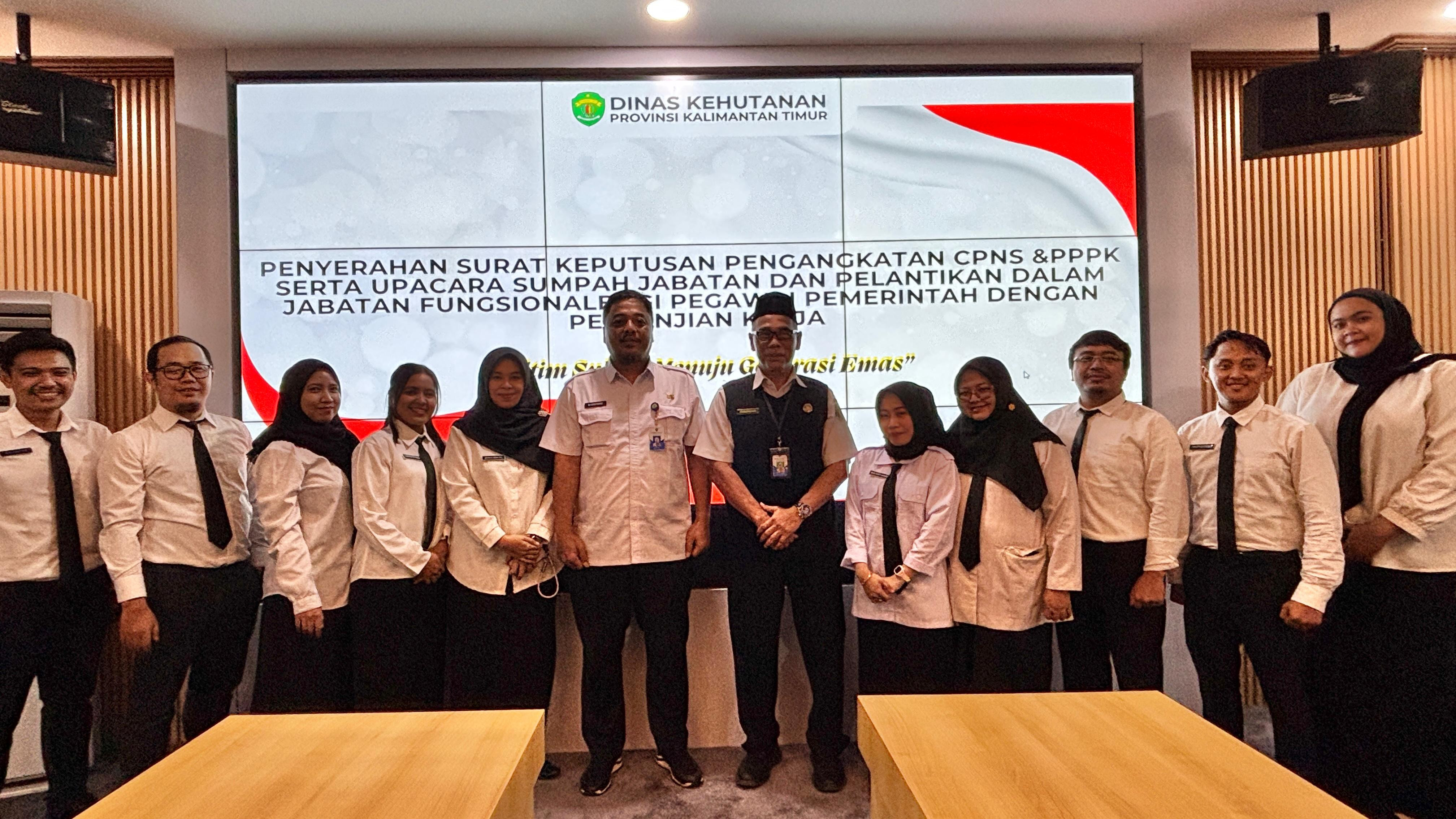 Pelantikan CPNS dan PPPK Tahap 1 Lingkup Dinas Kehutanan